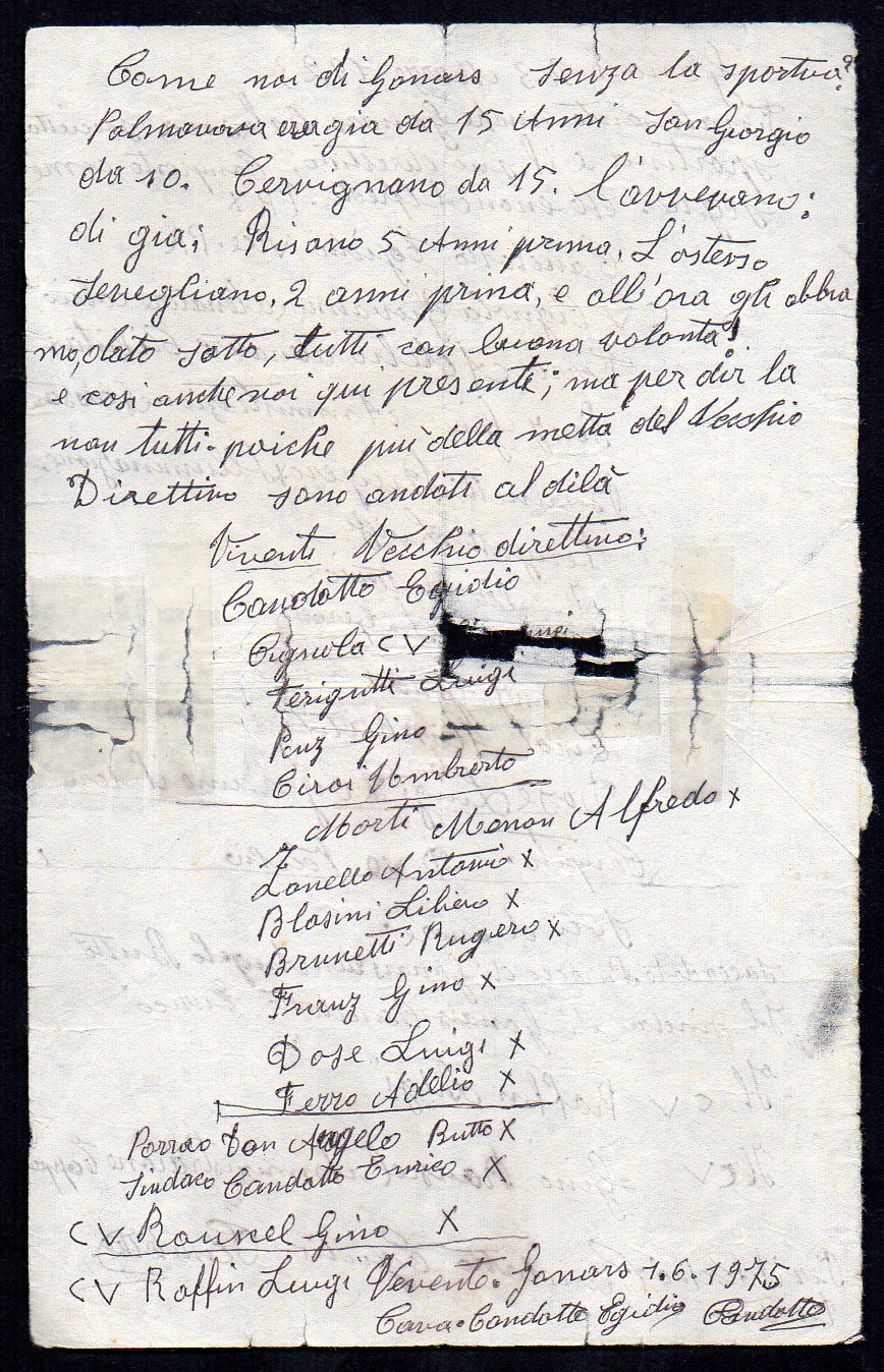 AC Gonars 1923 il primo direttivodocumento firmato 2